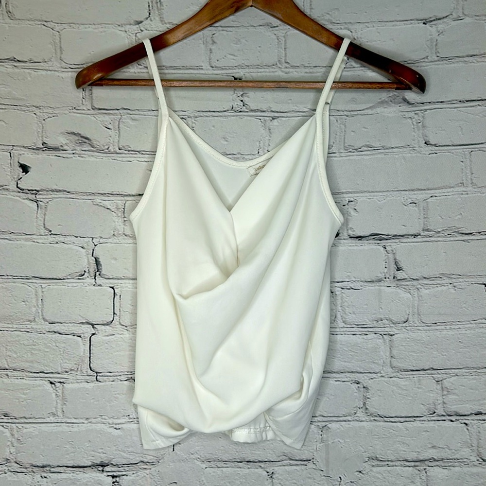 Bishop+Young Cream Colored Twist Front Camisole Top Size X-Small